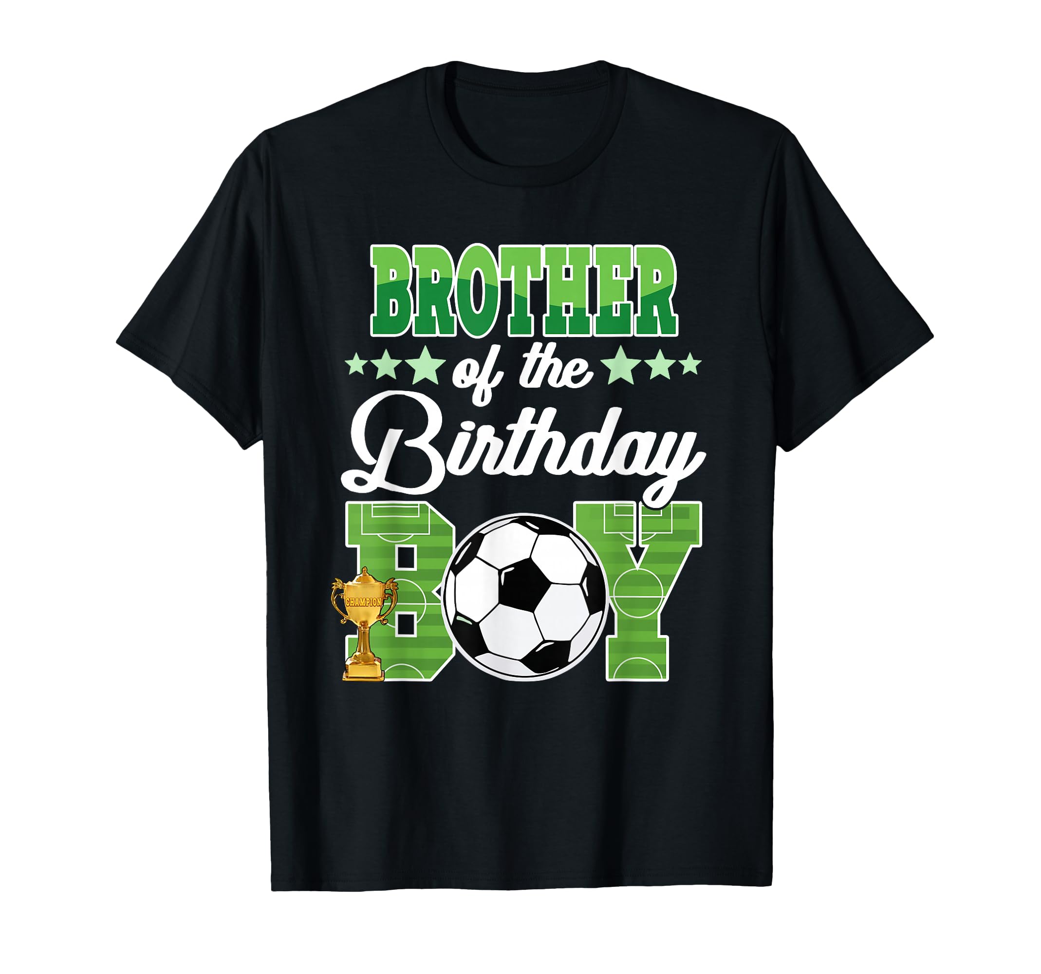 Soccer Brother Birthday Party Soccer T-Shirt - Novelty Apparel for Adults