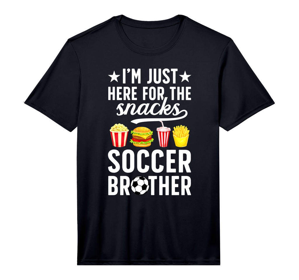 Here Snacks Soccer Brother Soccer T-Shirt - Trendy Graphic for Adults