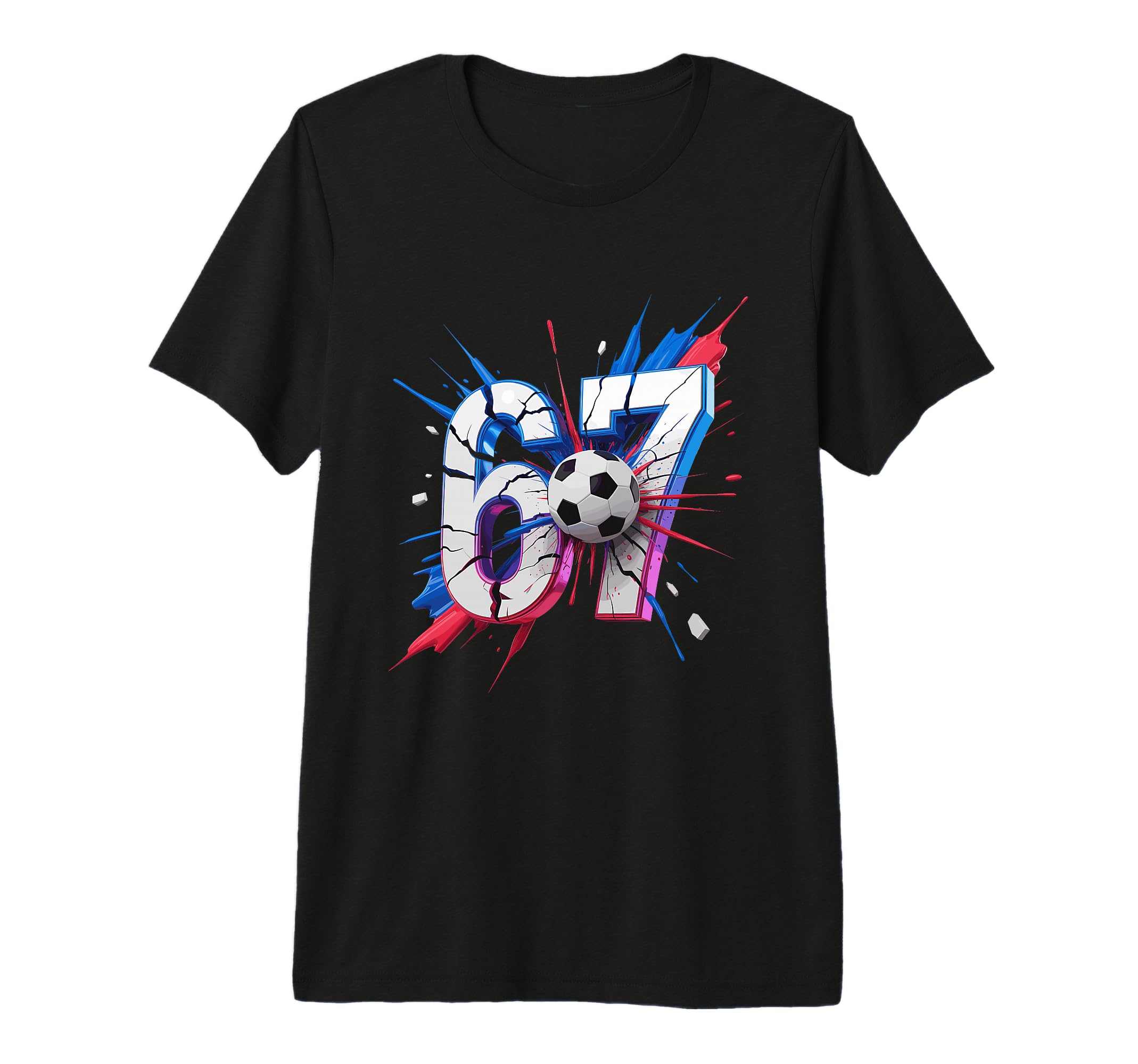67 Soccer Smash Number Sixty Seven T-Shirt - Custom Art Print Unisex