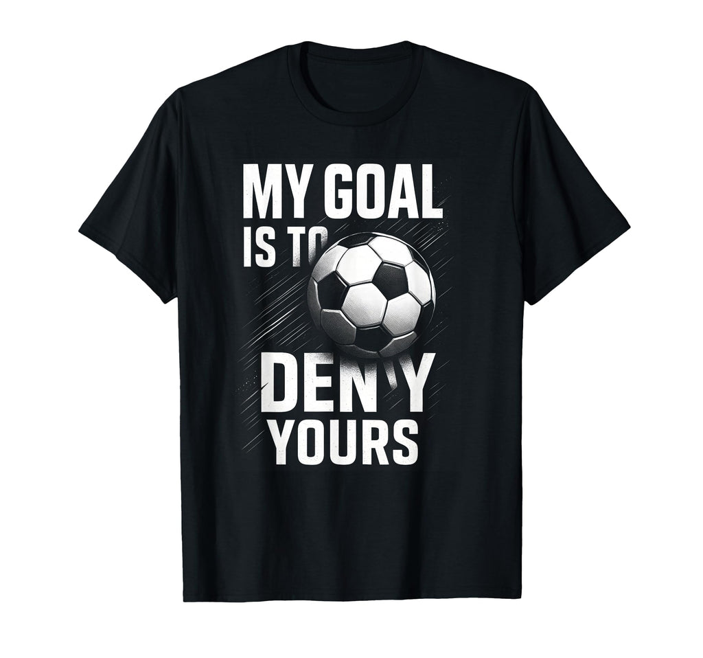 Competitive Soccer Goalkeeper T-Shirt - Minimalist Print for Adults