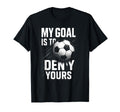 Competitive Soccer Goalkeeper T-Shirt - Minimalist Print for Adults