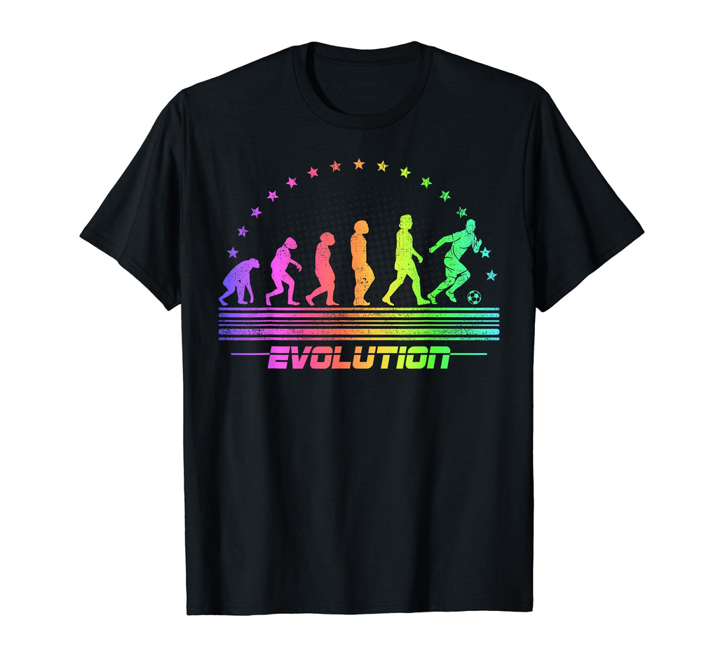 Soccer Evolution Soccer Player T-Shirt - Fun Novelty Design Men Women
