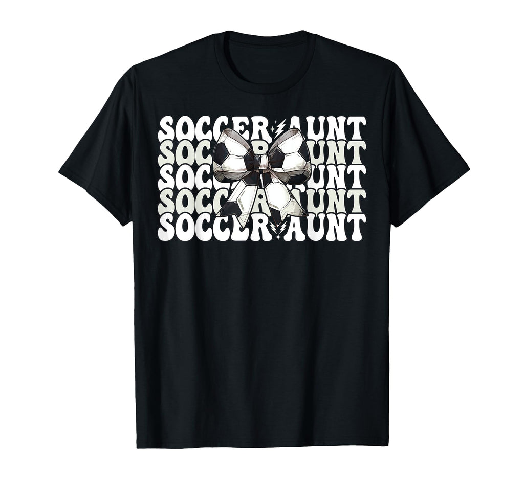 Womens Coquette Bow Ribbon Soccer T-Shirt - Trendy Graphic for Adults