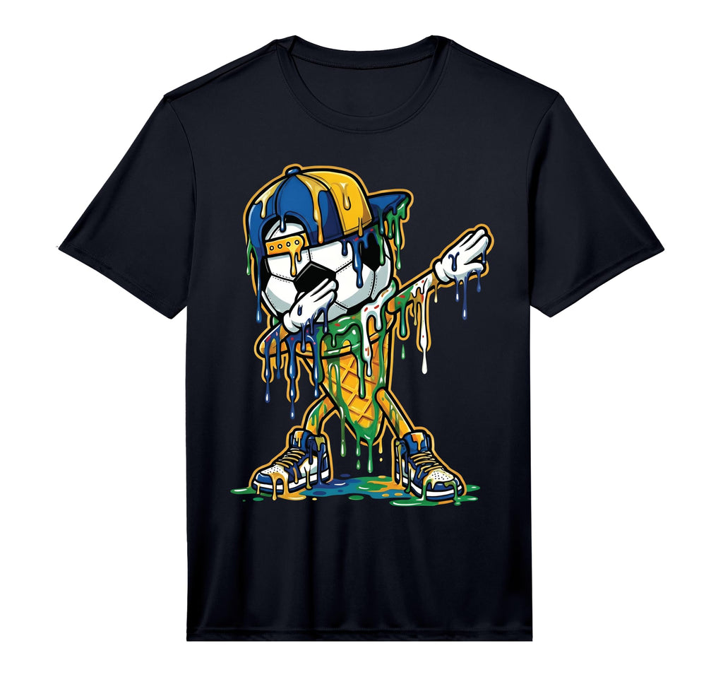 Soccer Ice Cream Dripping Dabbing T-Shirt - Minimalist Print Men Women