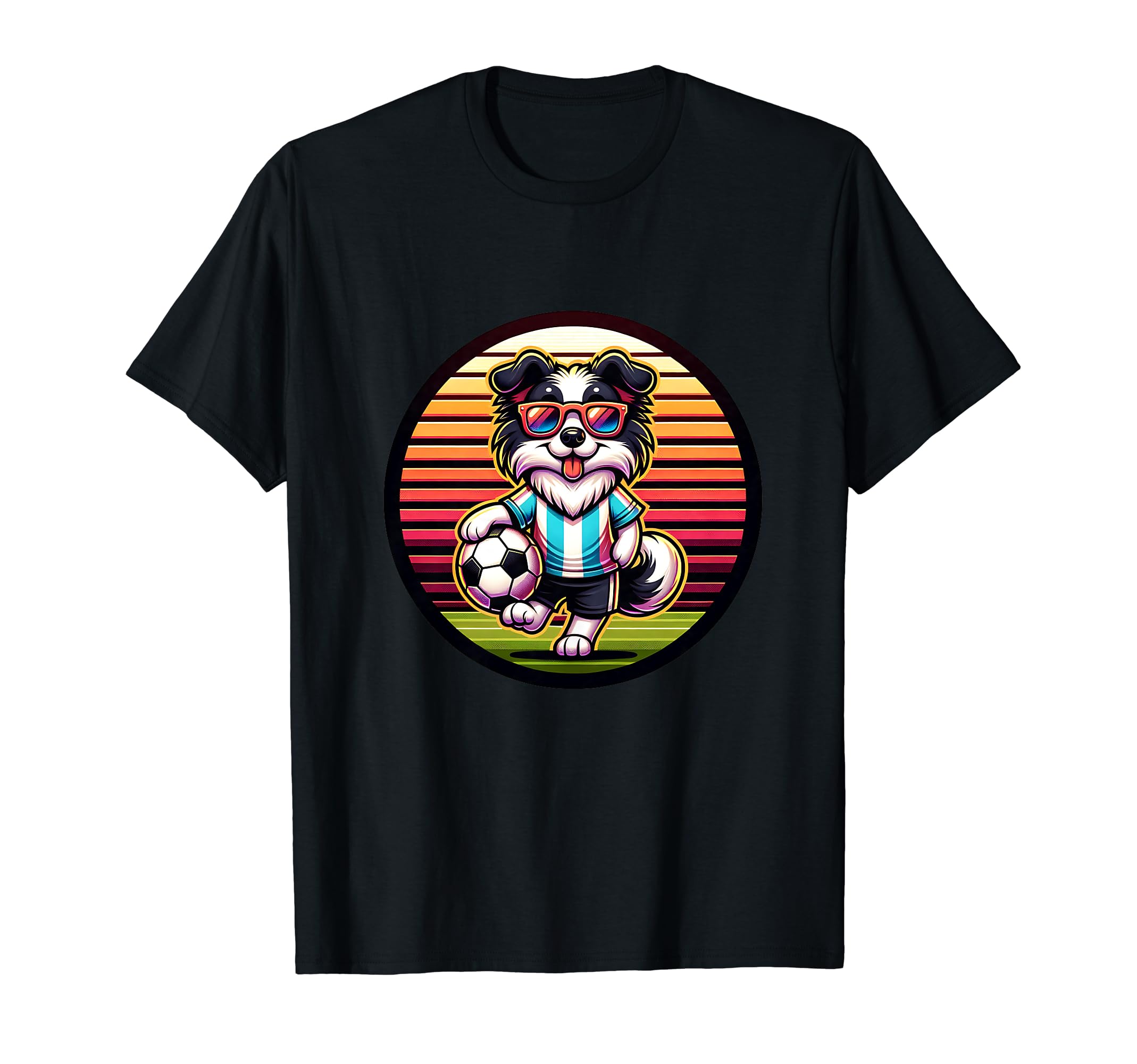 Border Collie Dog Soccer Champion Fan T-Shirt - Trendy Graphic Unisex