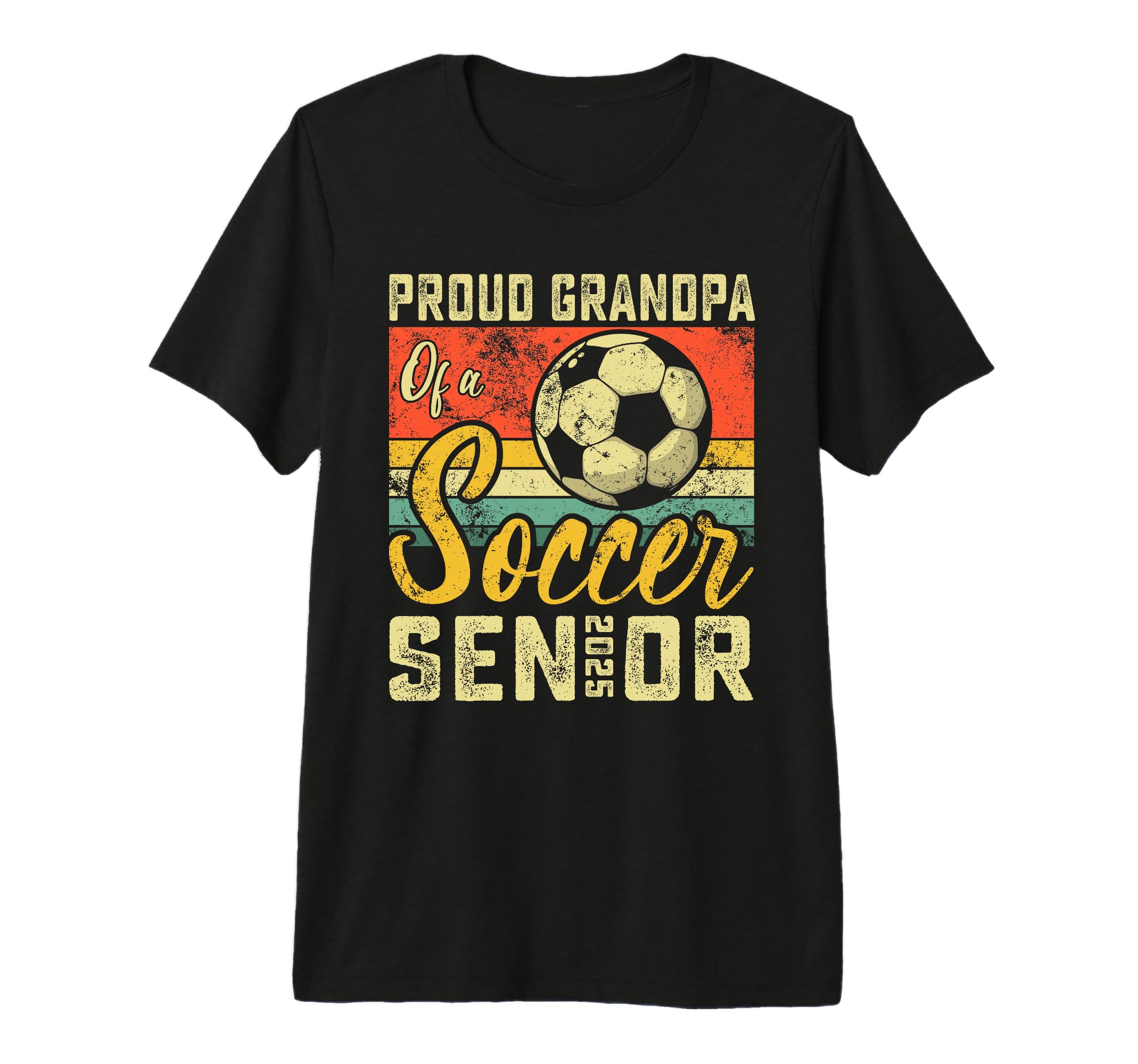 Proud Grandpa Soccer Senior 2025 T-Shirt - Casual Everyday Wear Men Women