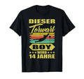 Football Player 14Th Birthday Goalkeeper T-Shirt - Minimalist Print Unisex
