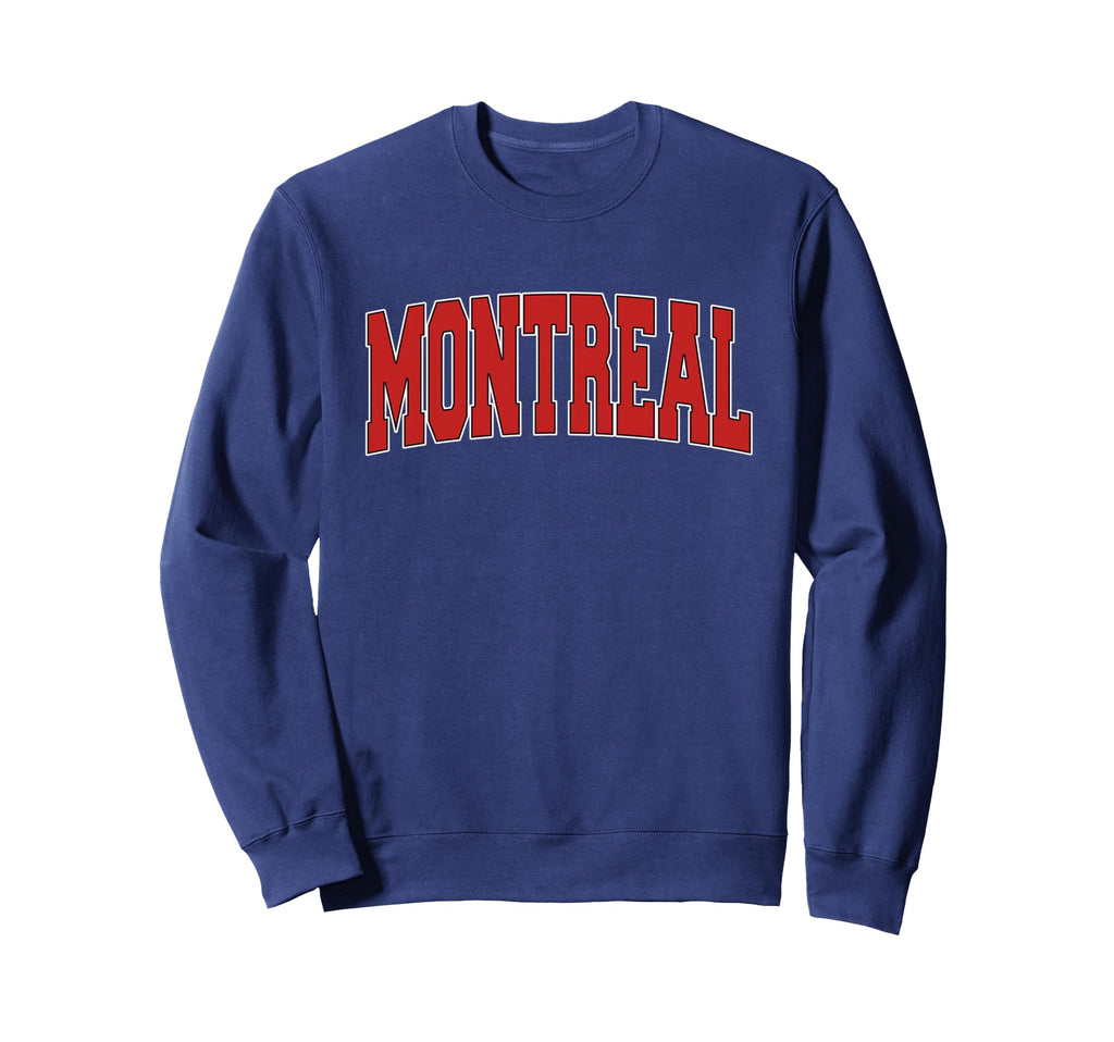 Montreal Canada Varsity Canadian Sweatshirt - Custom Art Print Unisex