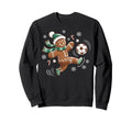 Gingerbread Soccer Player Sweatshirt - Fun Novelty Design for Adults