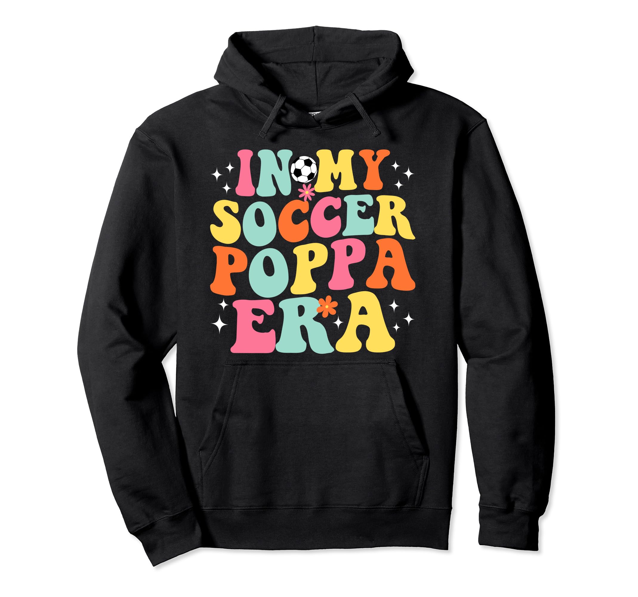 My Soccer Poppa Era Game Day Groovy Hoodie - Trendy Graphic Unisex