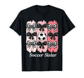 Soccer Sister Coquette Bow Soccer T-Shirt - Minimalist Print Men Women