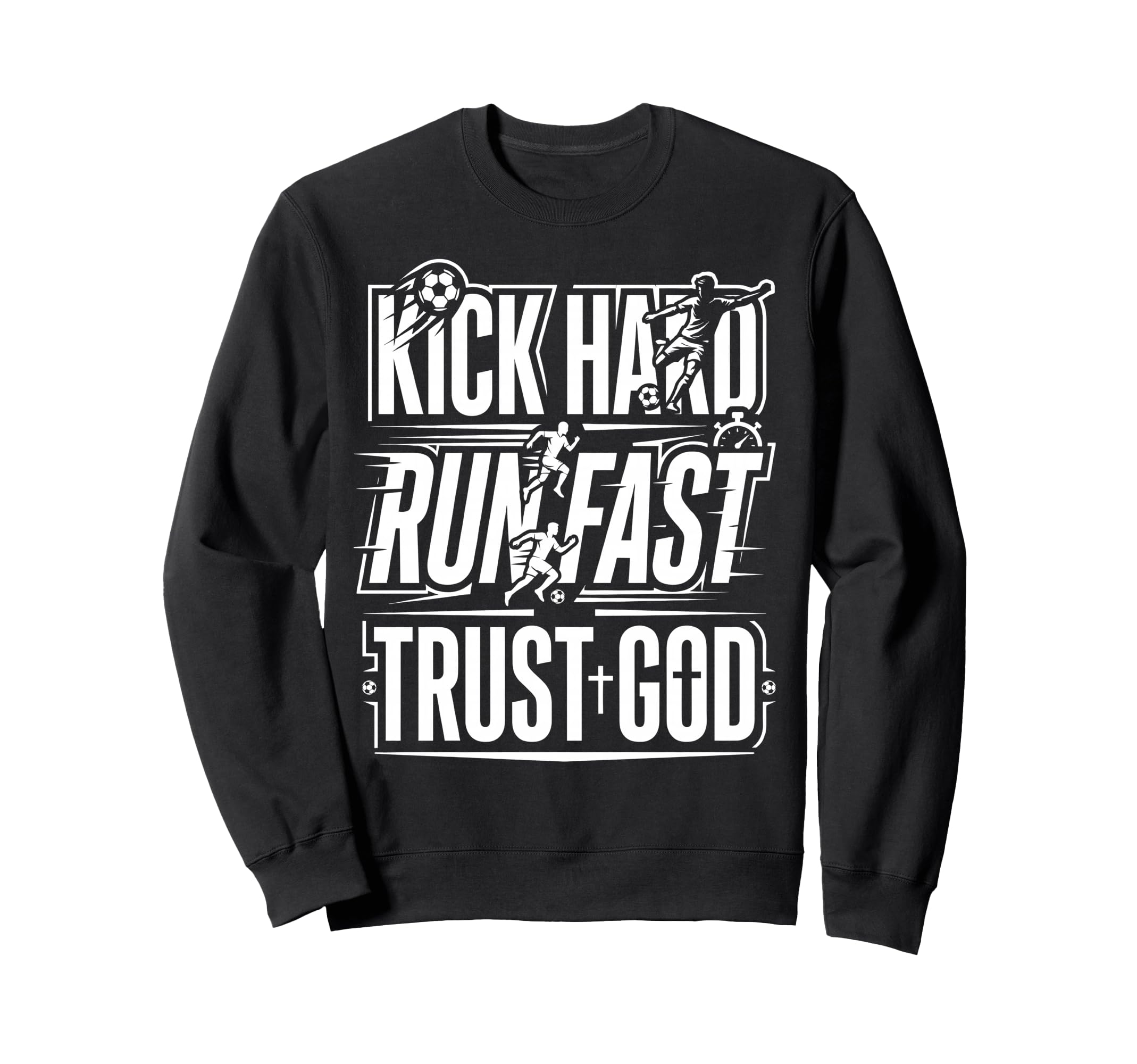 Christian Soccer Player Run Fast Sweatshirt - Aesthetic Graphic Men Women