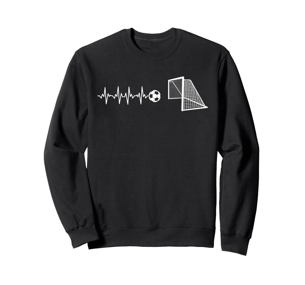 Funny Soccer Heartbeat Ecg Football Sweatshirt - Streetwear Style Unisex