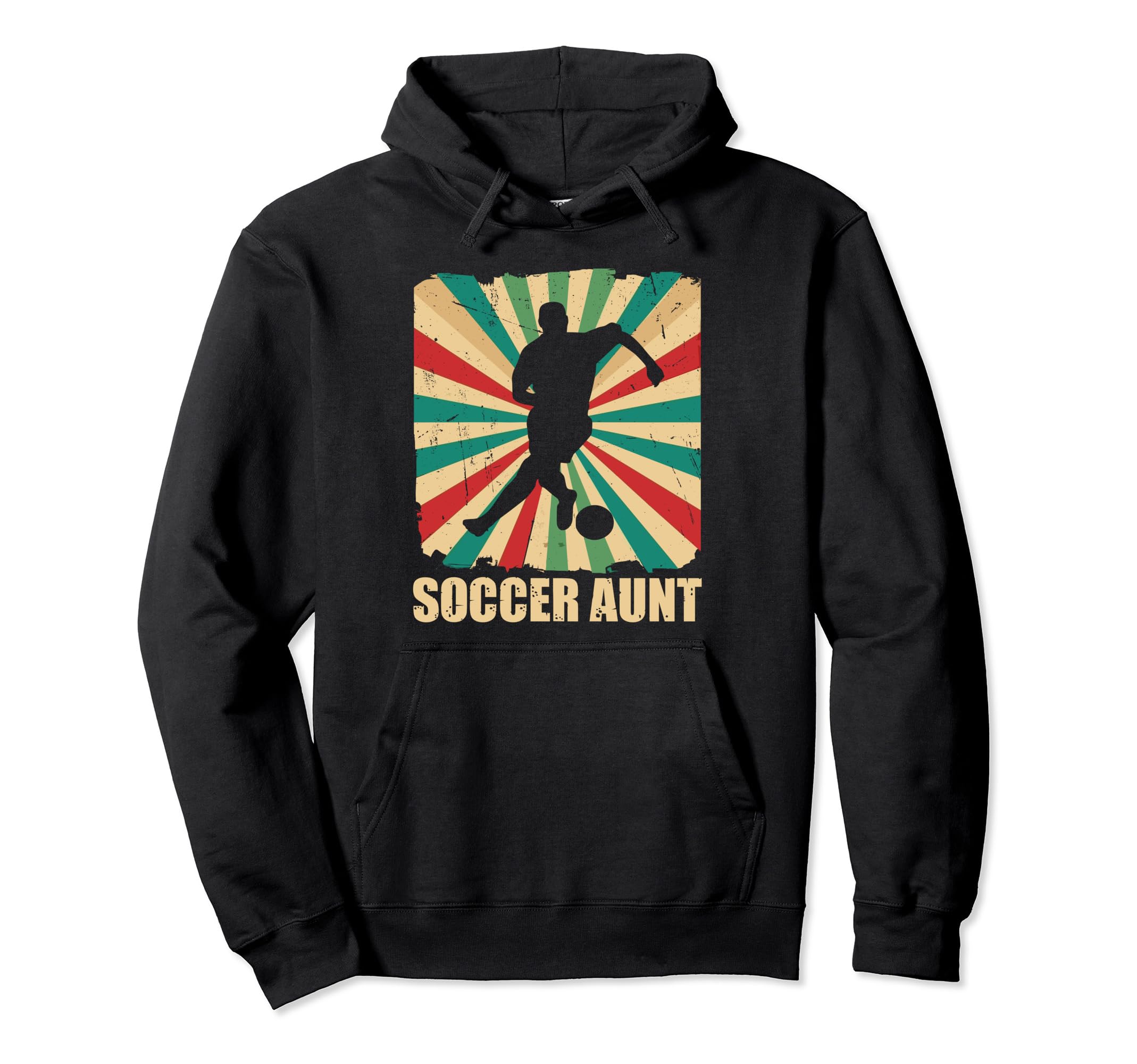 Soccer Aunt Proud Auntie Soccer Player Hoodie - Novelty Apparel Unisex