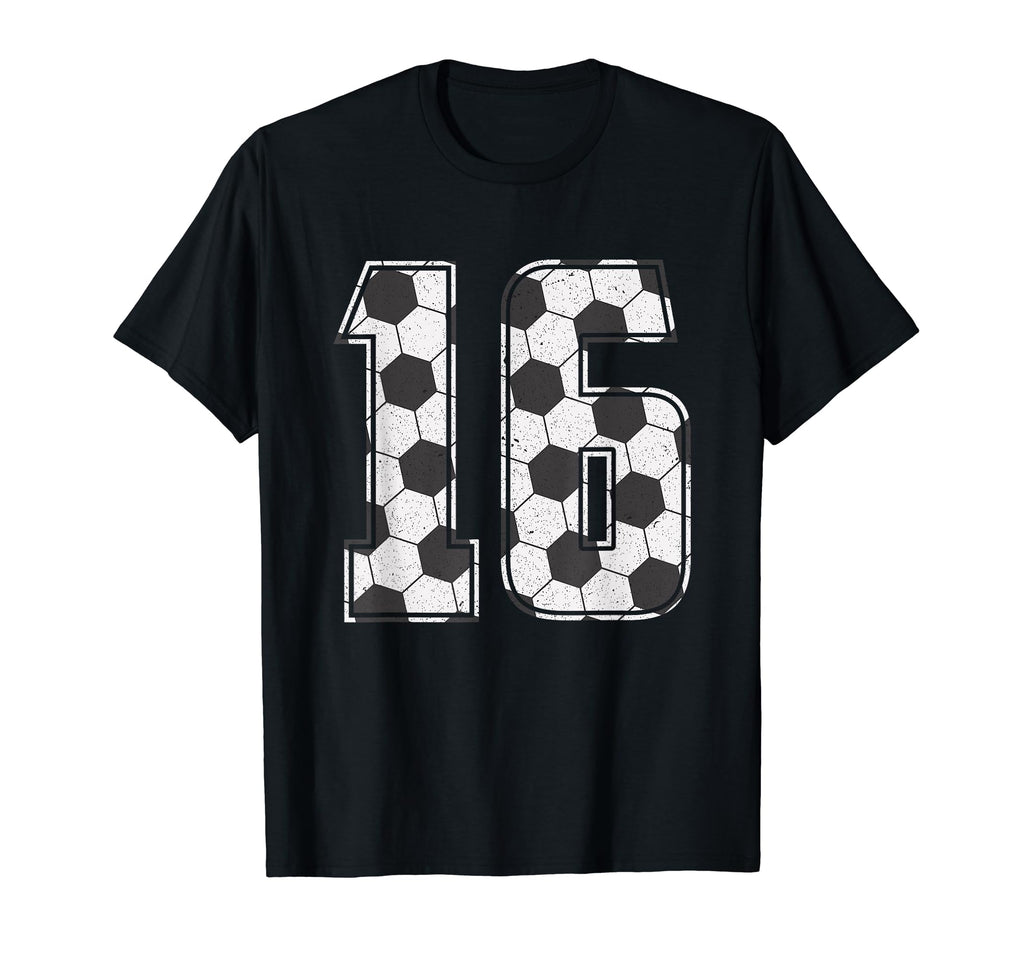 Soccer Player Number 16 Sixteen T-Shirt - Aesthetic Graphic for Adults