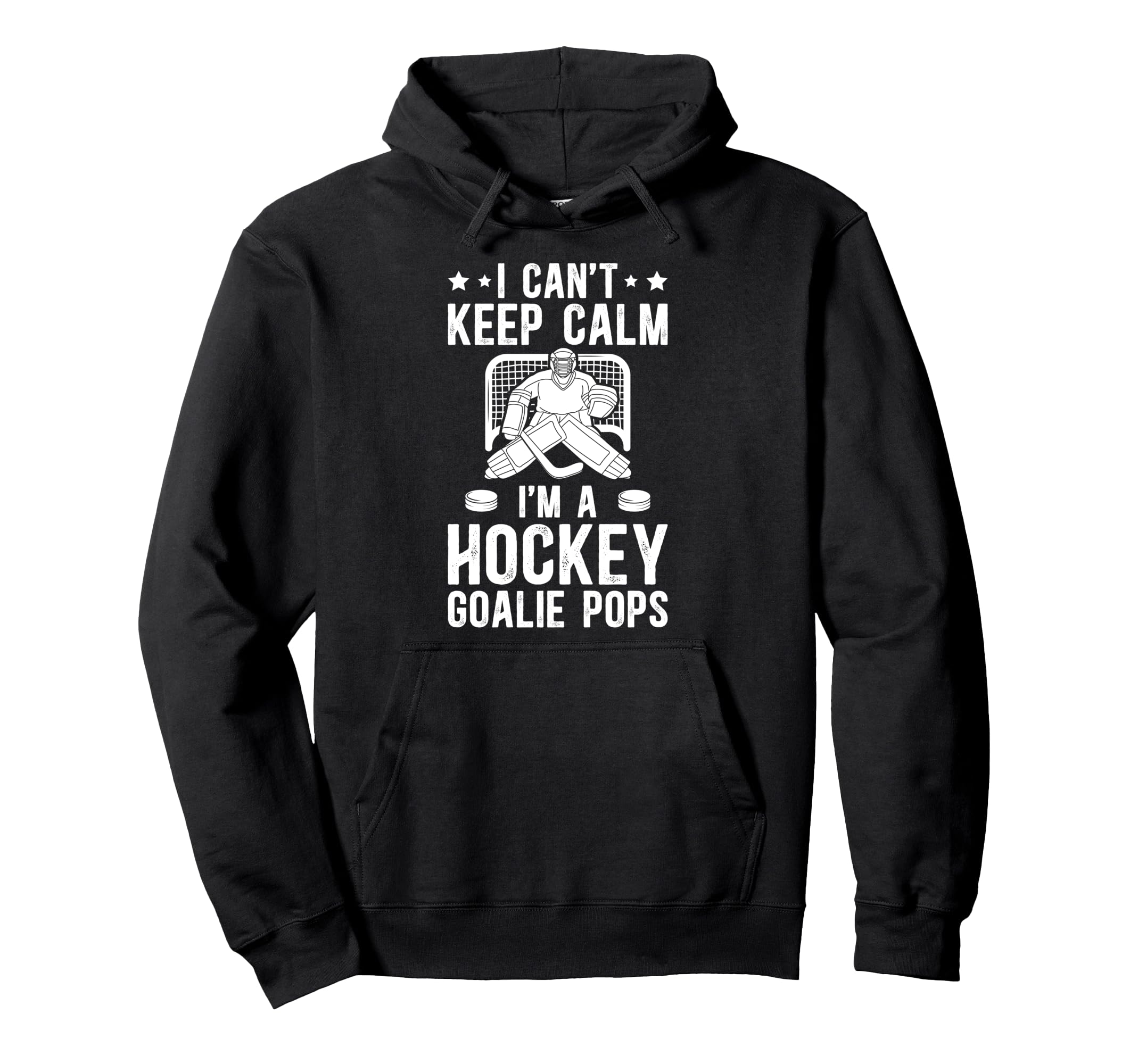 Im Hockey Goalie Pops Ice Hockey Hoodie - Minimalist Print for Adults