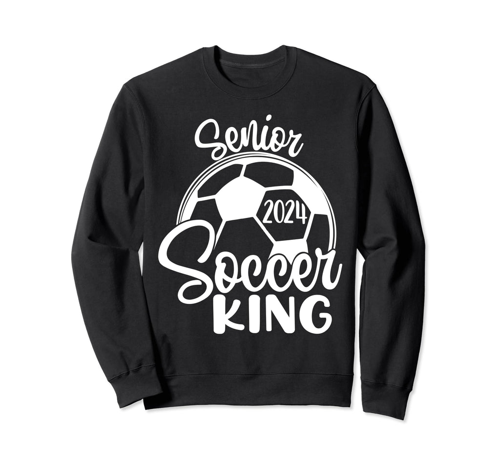 Senior Soccer King 2024 Class 2024 Sweatshirt - Minimalist Print Unisex