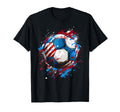 Soccer Football Usa Flag Soccer Gift T-Shirt - Trendy Graphic Unisex