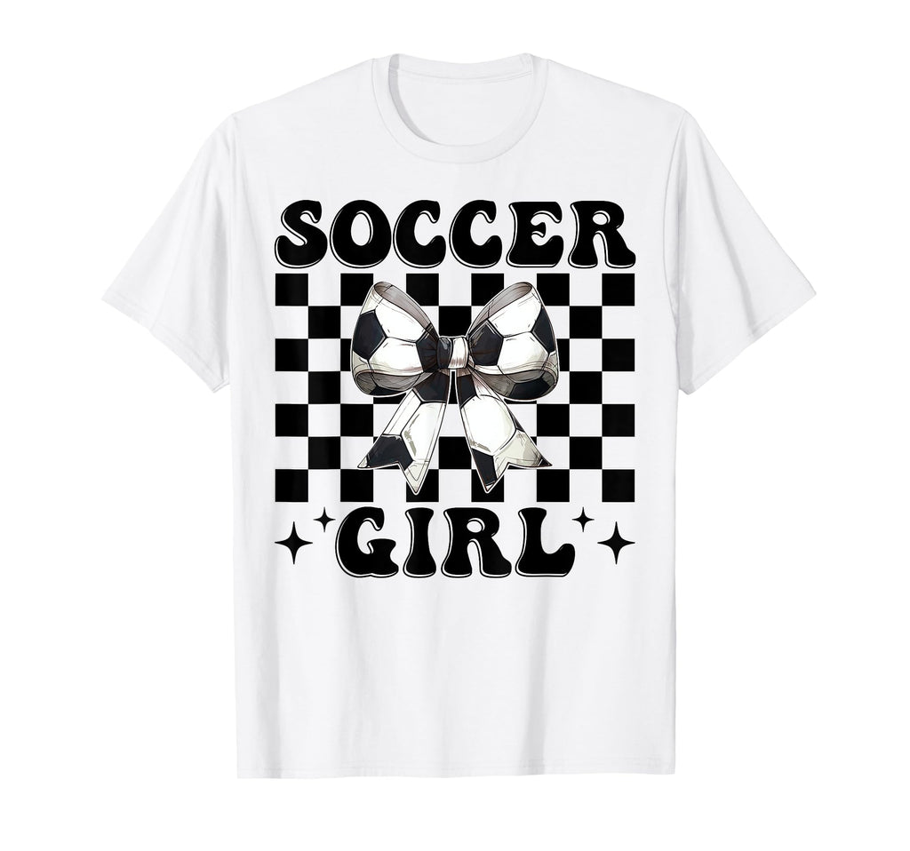 Womens Coquette Bow Ribbon Soccer Player Hoodie - Unique Graphic Unisex