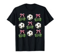 Coquette Bow Soccer And Shamrock T-Shirt - Casual Everyday Wear Men Women
