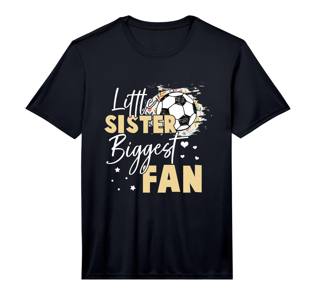 Soccer Little Sister Biggest Fan Soccer T-Shirt - Graphic Print Men Women