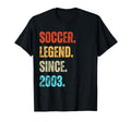 Soccer Legend Since 2003 Birthday T-Shirt - Casual Everyday Wear Unisex