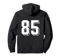 Number 85 Backside 80S 90S Team Jersey Hoodie - Fun Novelty Design Unisex