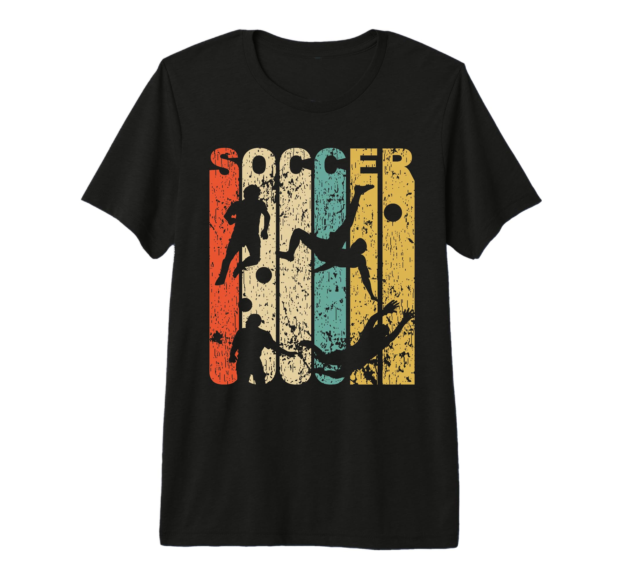 1970S Soccer Distressed Tri Blend T-Shirt - Casual Everyday Wear Unisex