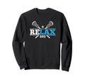 Relax Bro Lacrosse Sports Sweatshirt - Novelty Apparel for Adults