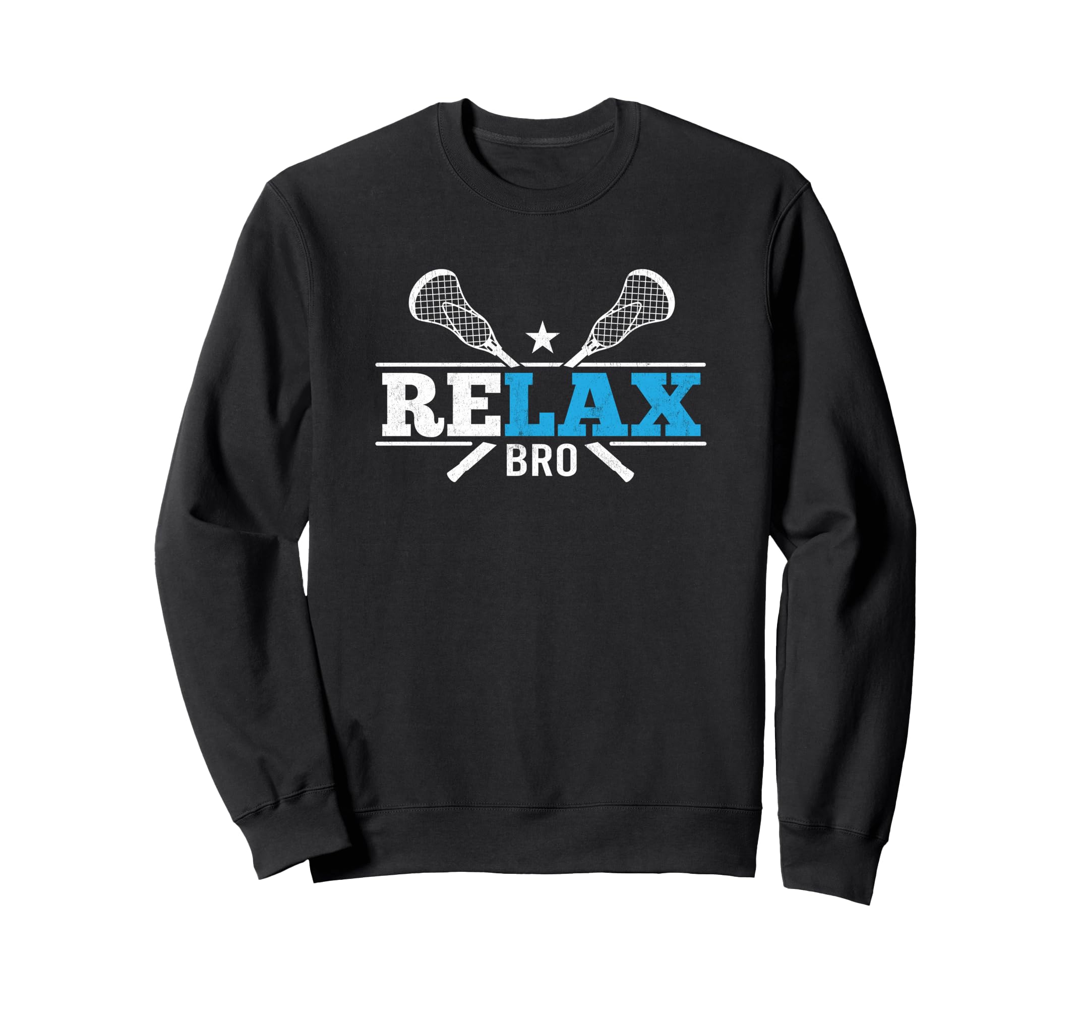 Relax Bro Lacrosse Sports Sweatshirt - Novelty Apparel for Adults