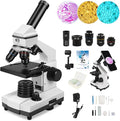 Microscope for Adults Professional:Compound Microscope for Kids 8-12,100X-2000X Kids Microscope Kit with Prepared Microscope Slides and Covers,Plant Stereo Microscopes for Kids Homeschool Lab