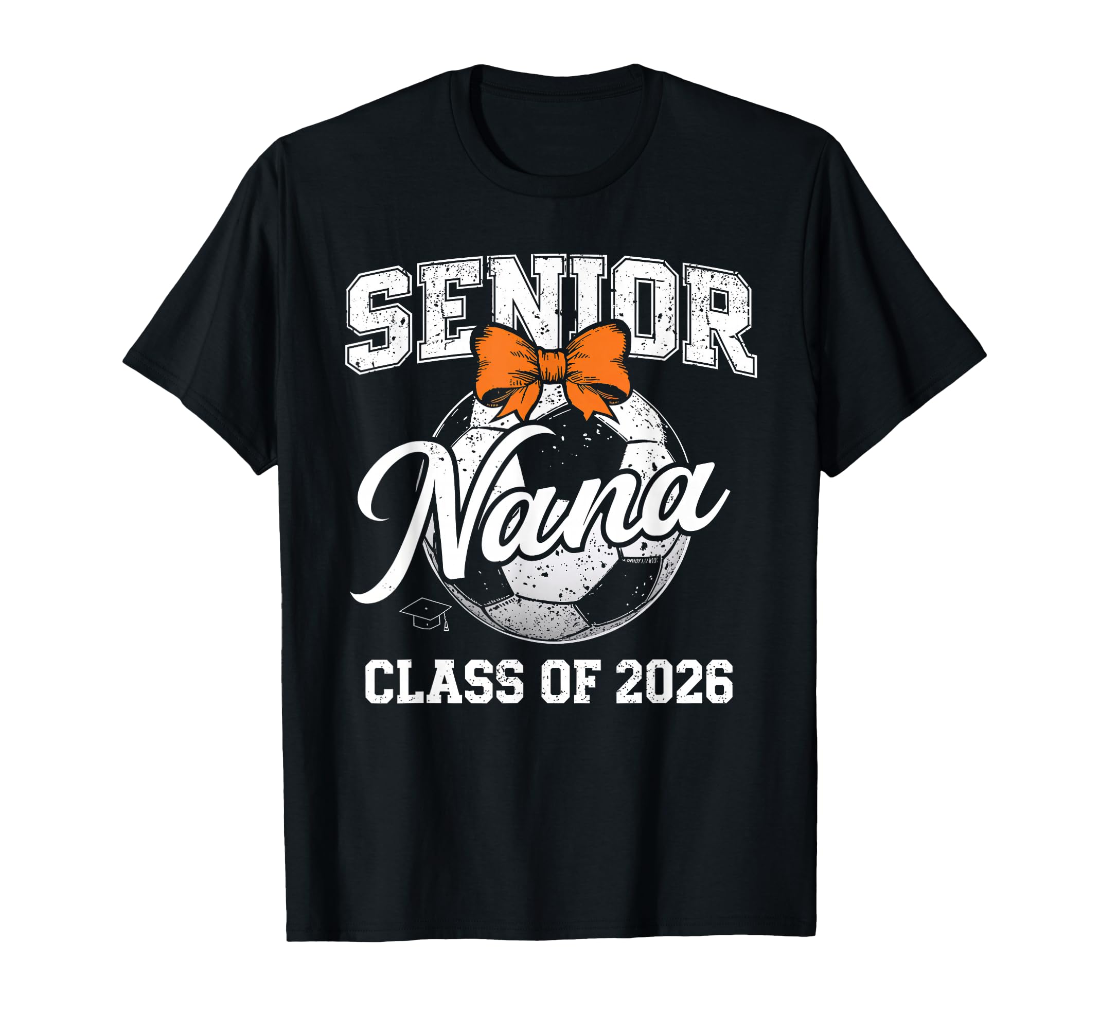Senior Nana 2026 Soccer Mama Coquette Bow T-Shirt - Trendy Graphic Unisex