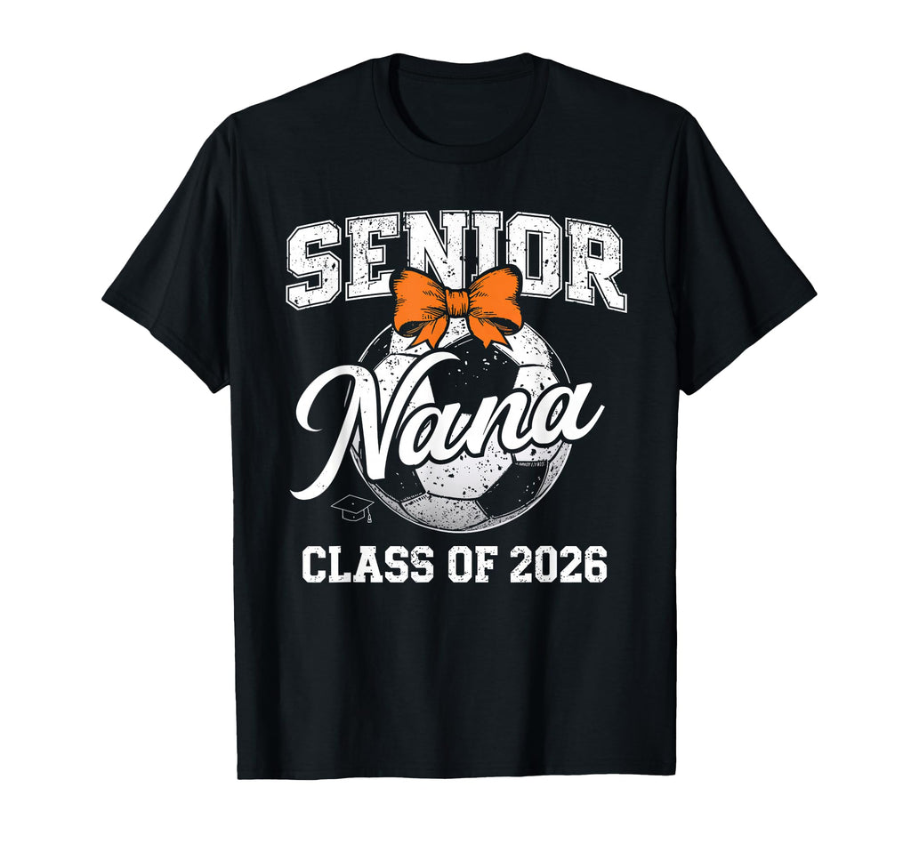 Senior Nana 2026 Soccer Mama Coquette T-Shirt - Unique Graphic for Adults