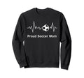 Soccer Moms Proud Soccer Mom Heartbeat Sweatshirt - Graphic Print Men Women