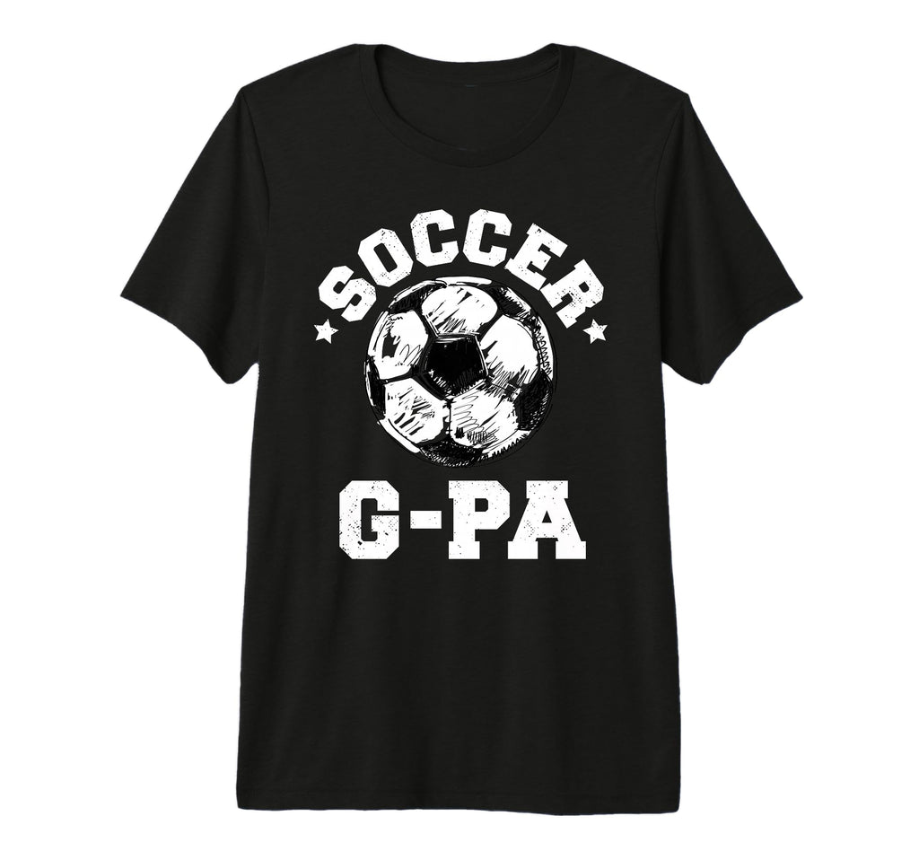 Mens Soccer G Pa Soccer Ball Distressed T-Shirt - Trendy Graphic Men Women