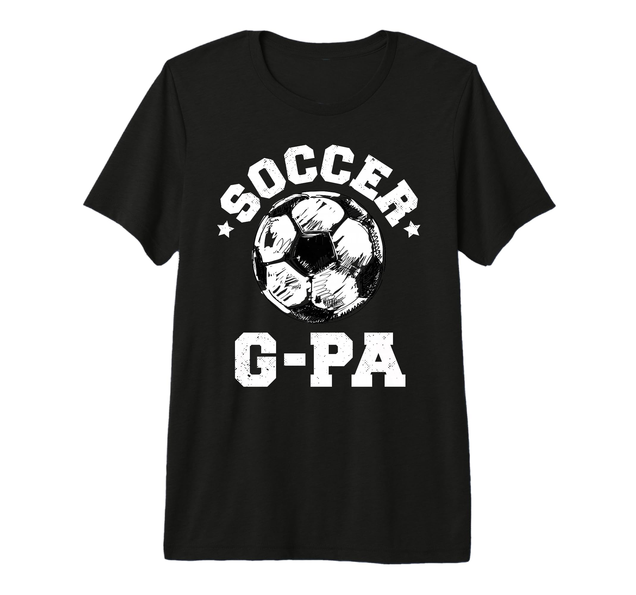 Mens Soccer G Pa Soccer Ball Distressed T-Shirt - Trendy Graphic Men Women