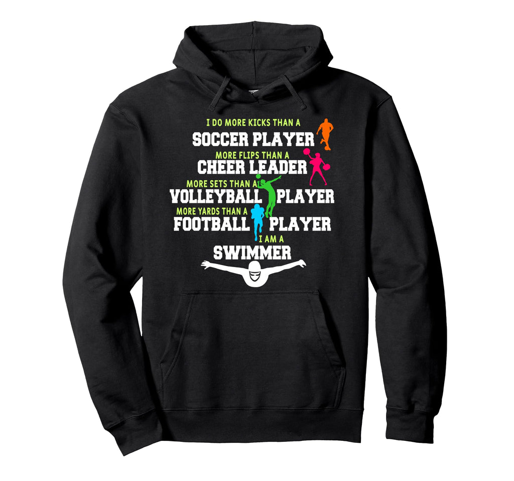 I Do More Kicks Than Soccer Player Funny Hoodie - Graphic Print Men Women