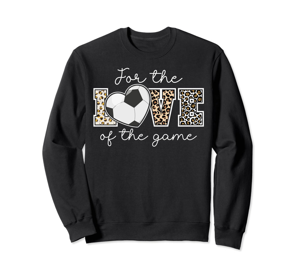 Love Game Soccer Game Day Leopard Sweatshirt - Novelty Apparel Men Women