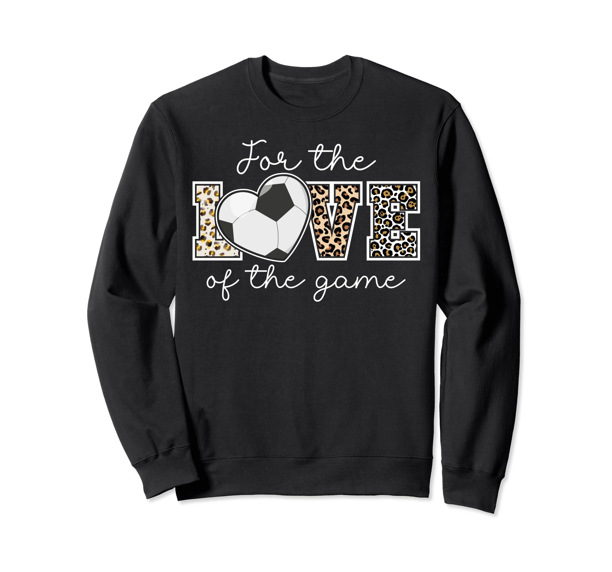 Love Game Soccer Game Day Leopard Sweatshirt - Novelty Apparel Men Women