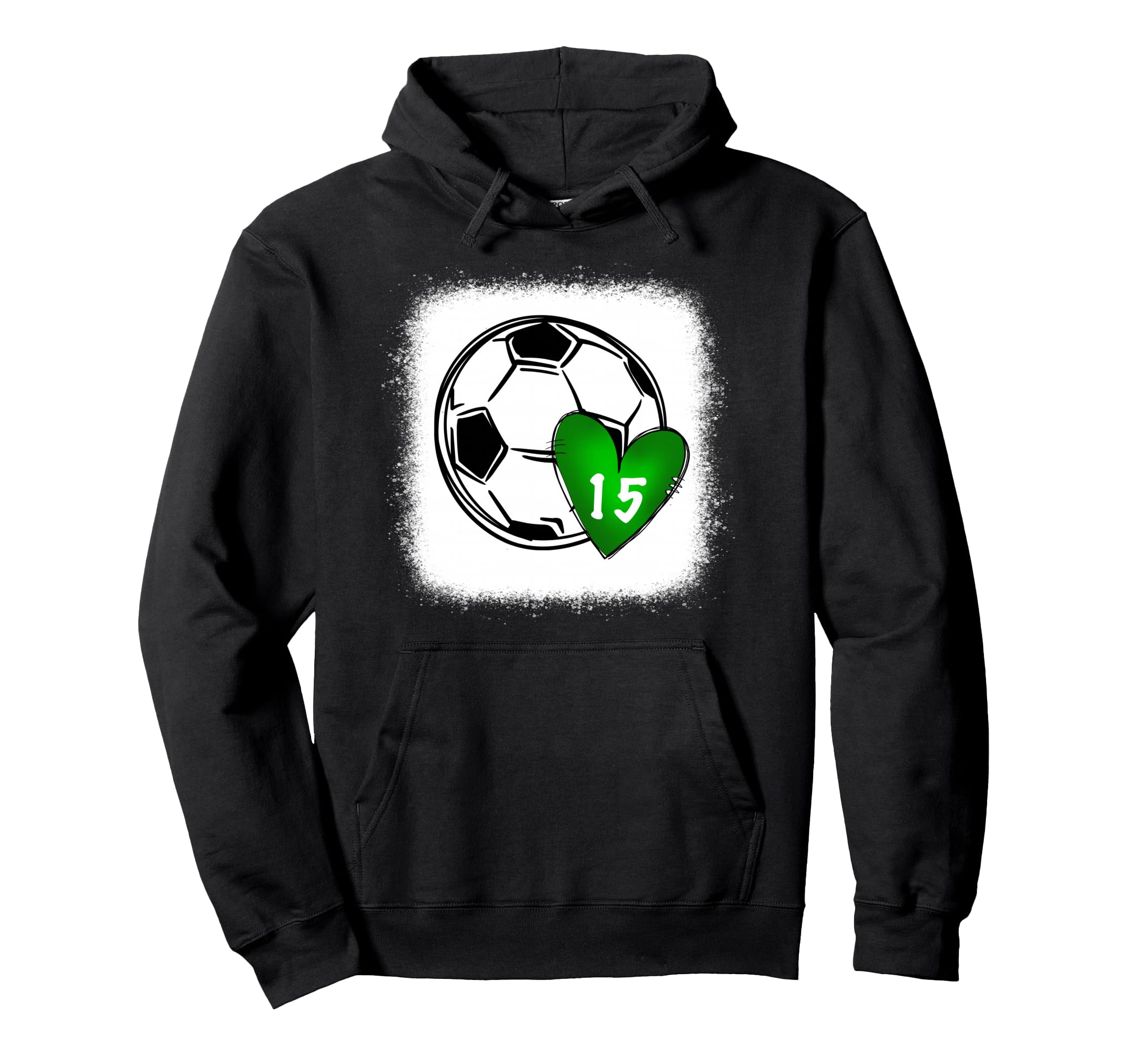 Womens Custom Soccer Mom Number 15 Heart Hoodie - Streetwear Style Unisex