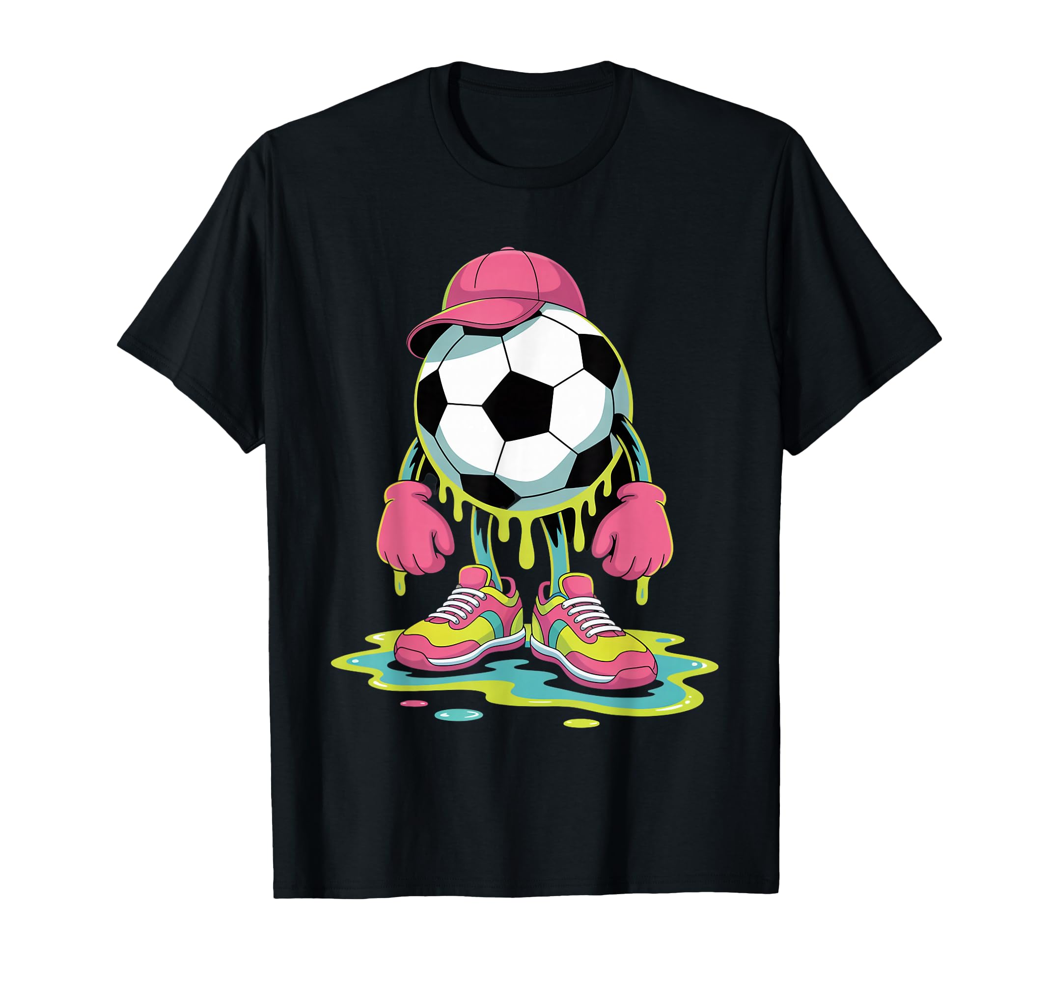 Soccer Ice Cream Drip Game Soccer Drip T-Shirt - Graphic Print Men Women