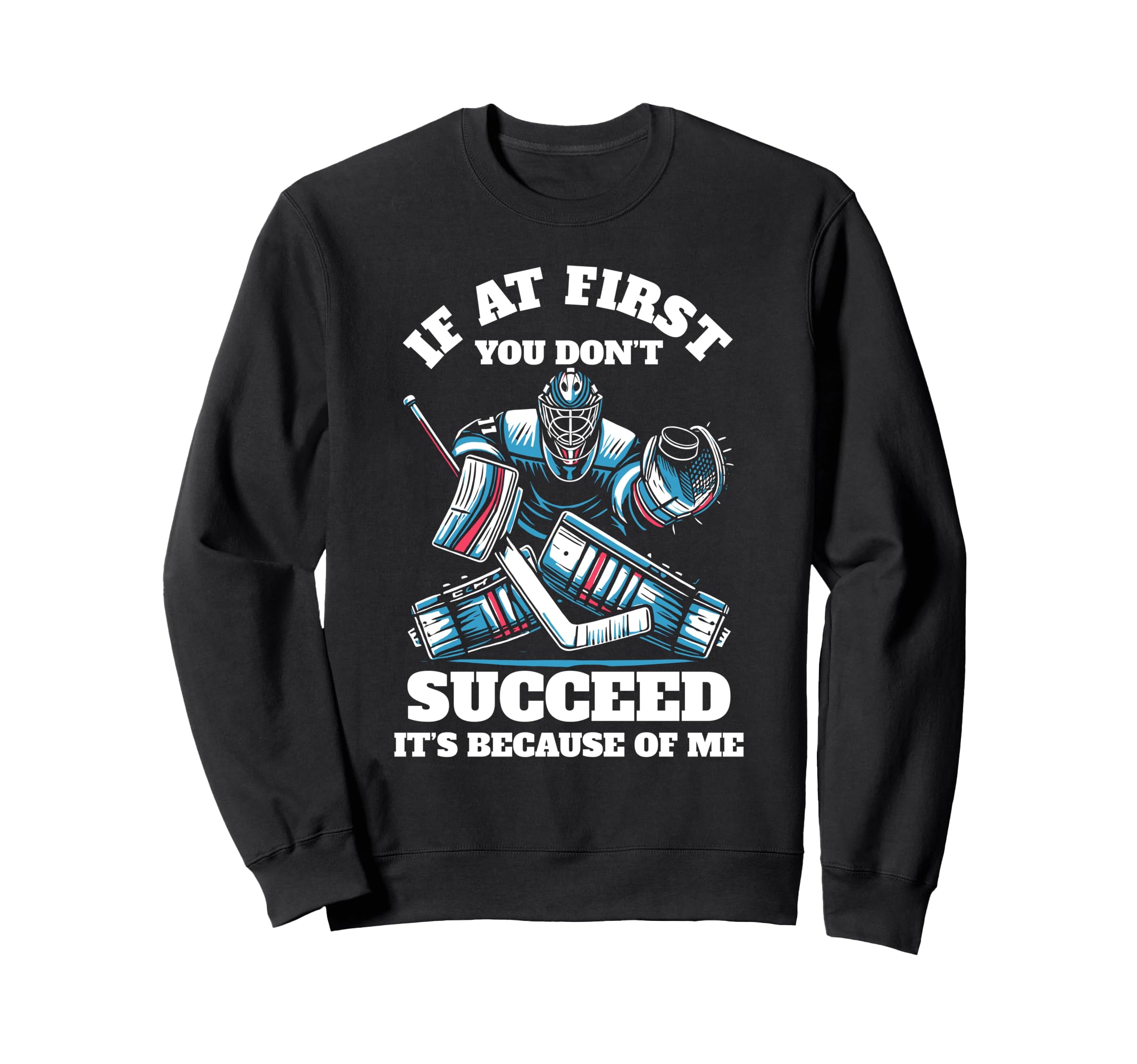 Ice Hockey Goalie Goalkeeper Glove Sweatshirt - Unique Graphic for Adults
