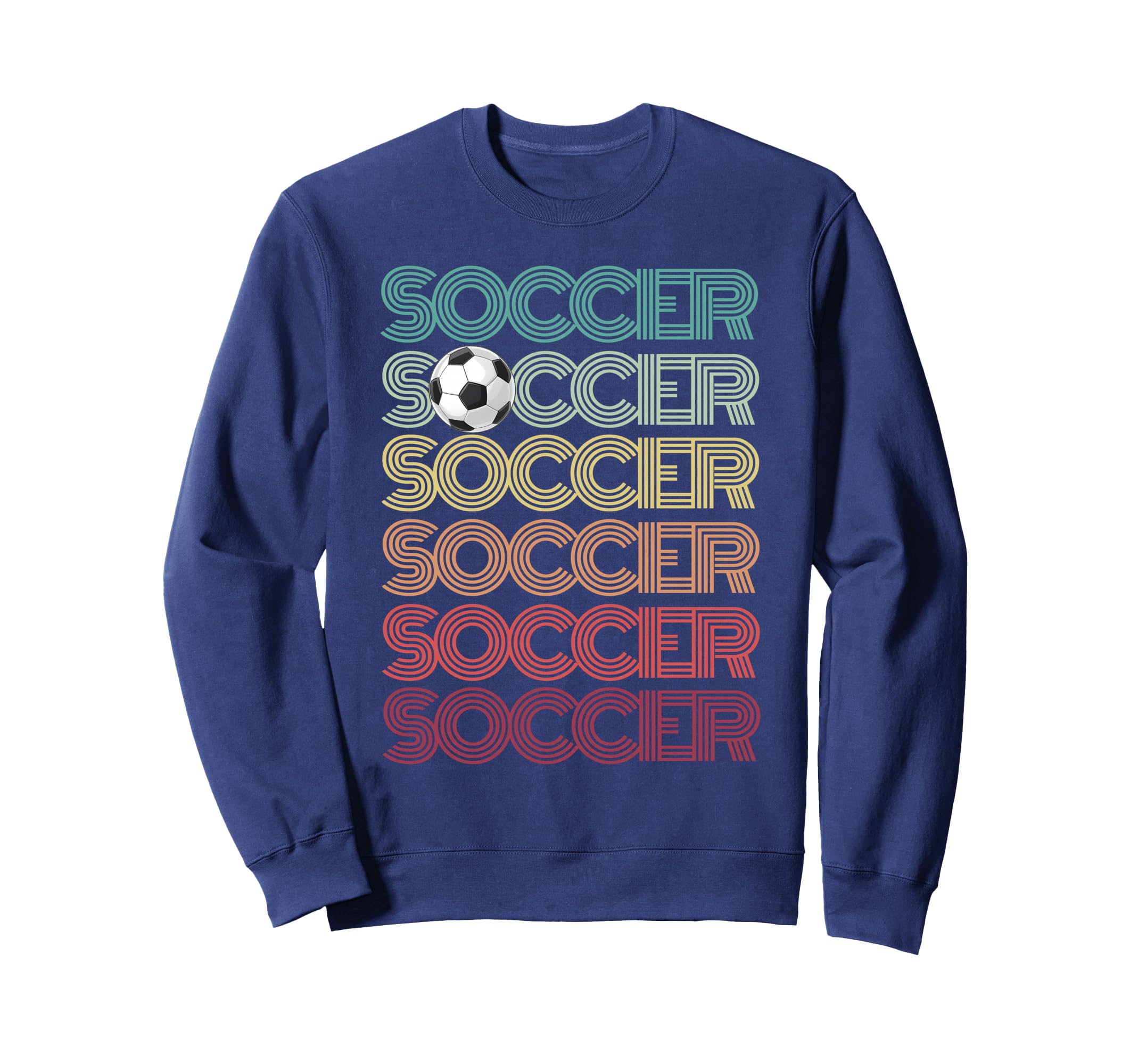 Groovy Soccer Just Who Loves Sweatshirt - Casual Everyday Wear for Adults