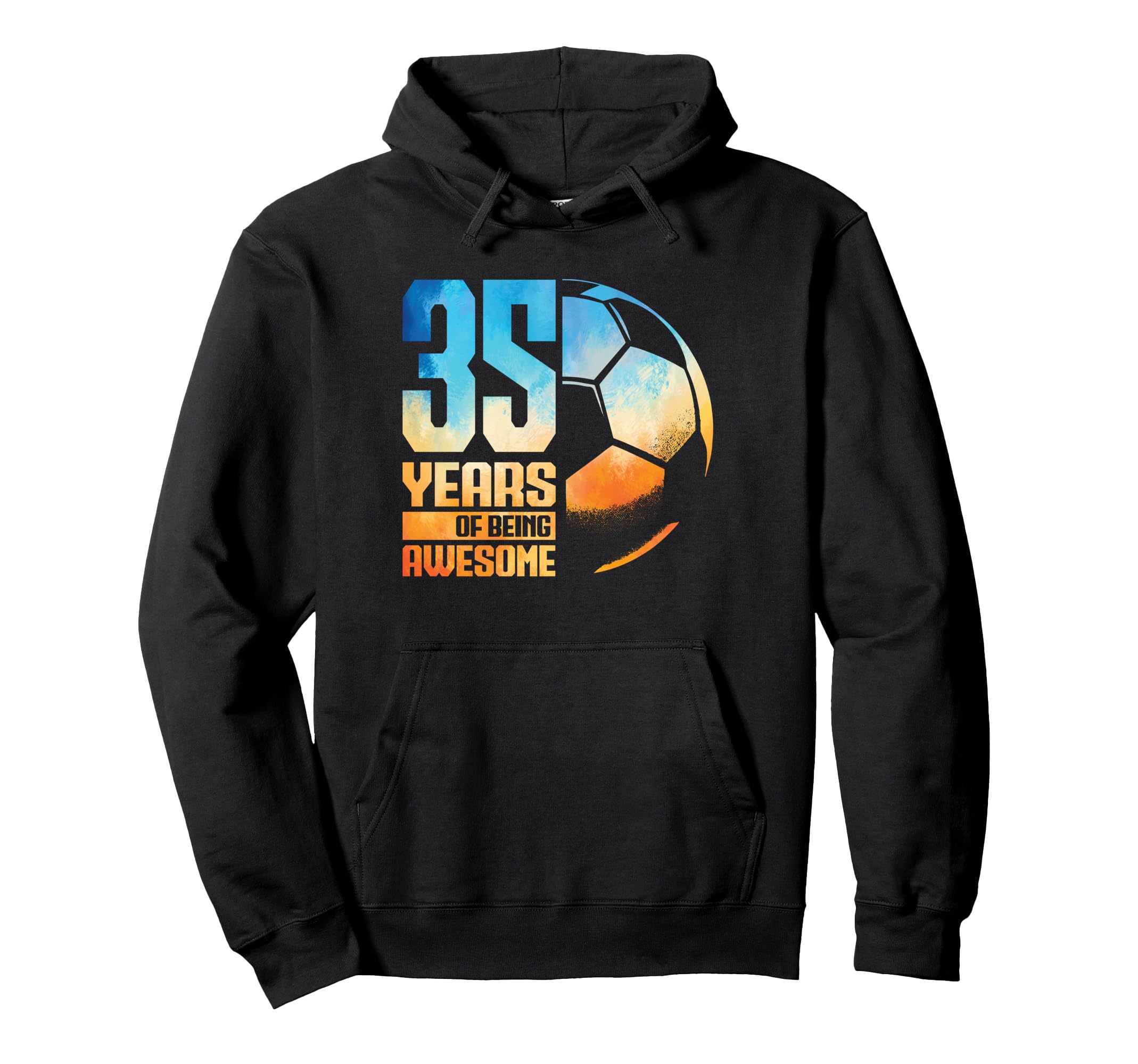 35Th Birthday Soccer Player Football 35 Hoodie - Trendy Graphic for Adults