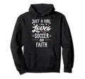 Just Who Loves Soccer And Faith Gift Hoodie - Fun Novelty Design for Adults