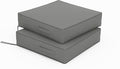 Patio Chair Cushions 19 X 19 X 4 Inch Waterproof Outdoor Seat Cushions for Patio Furniture, Outdoor Sofa Couch Pads with Ties & Handle, Set of 2, Light Grey