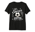 Soccer Sister Soccer Ball Hearts Theme T-Shirt - Fun Novelty Design Unisex