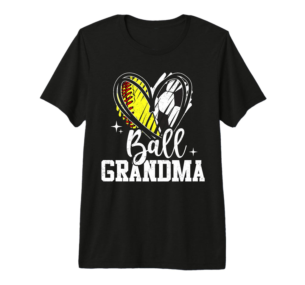 Ball Grandma Softball Soccer Ball T-Shirt - Unique Graphic Men Women
