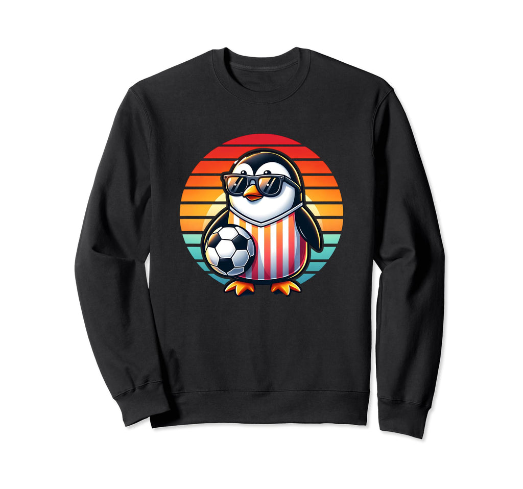 Penguin Bird Soccer Champion Fan Sweatshirt - Unique Graphic Unisex