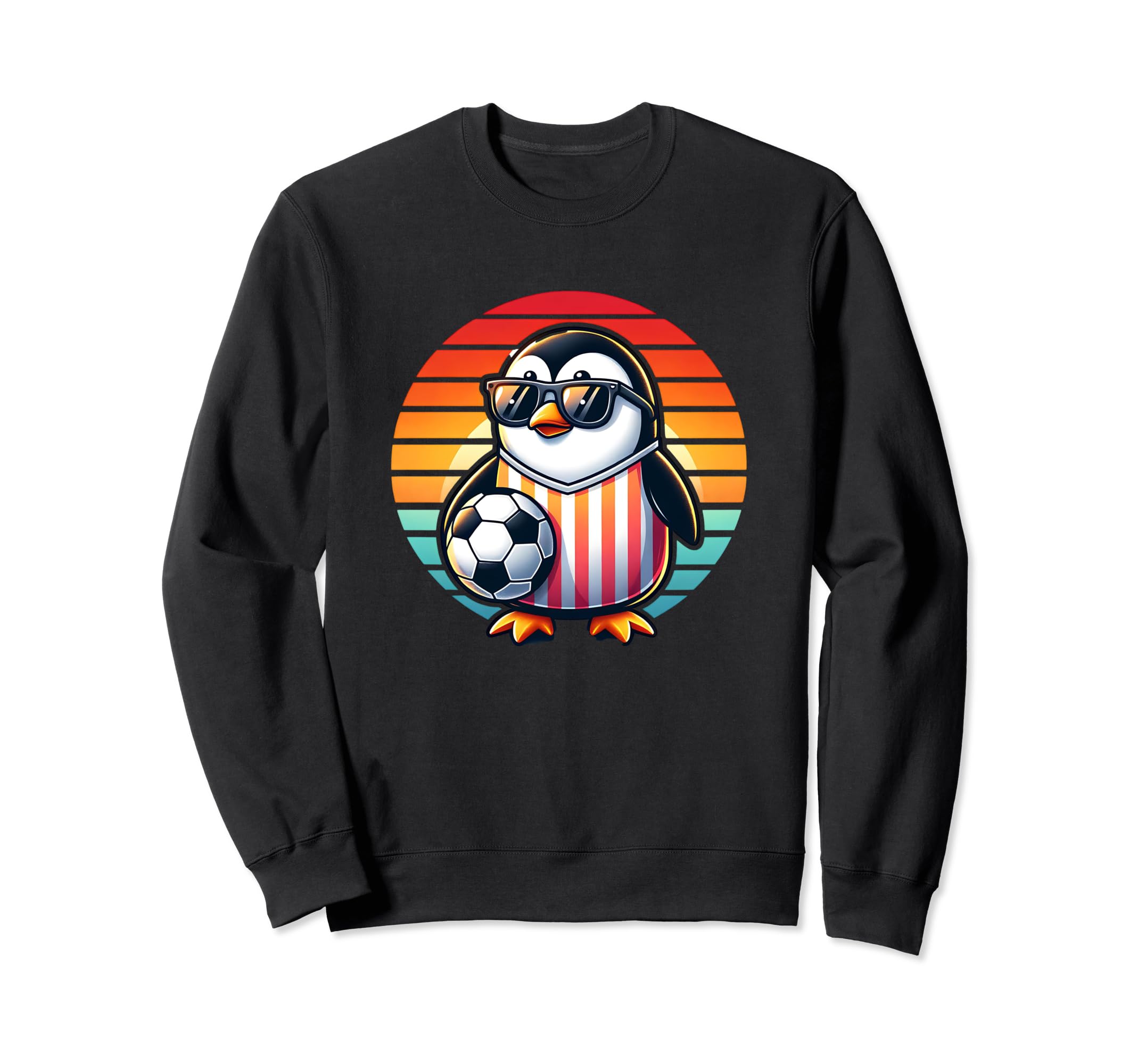 Penguin Bird Soccer Champion Fan Sweatshirt - Unique Graphic Unisex